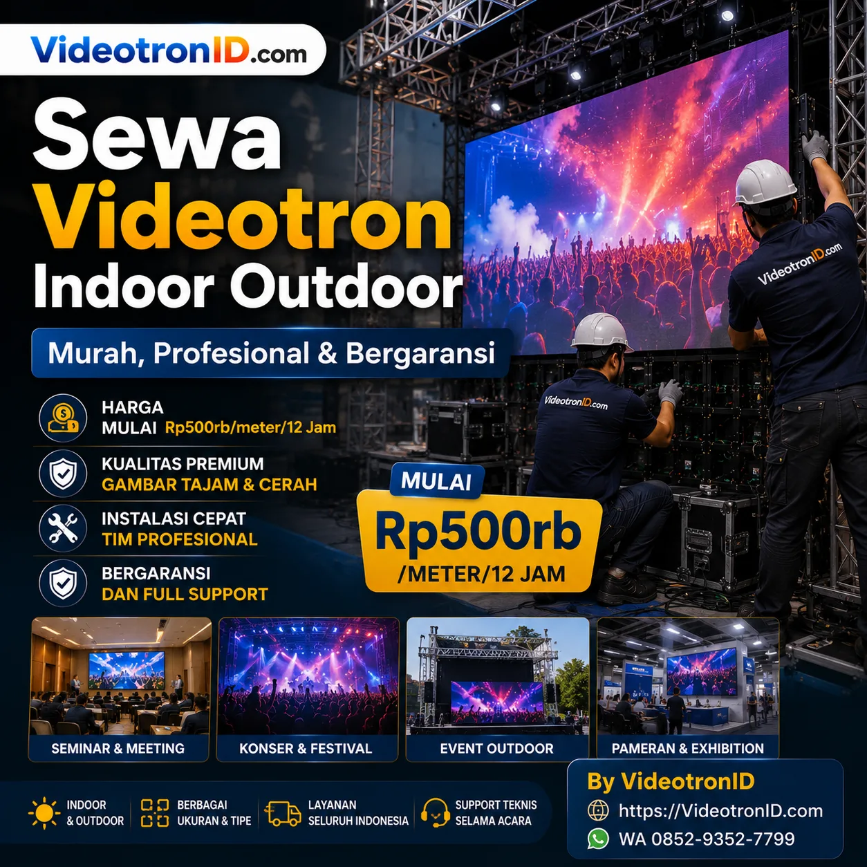 sewa videotron outdoor indoor